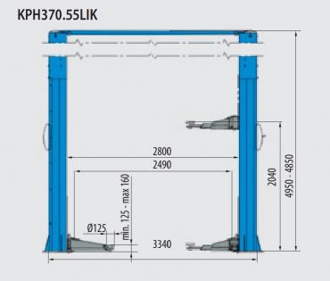 Двухстоечный подъемник г/п 5500 кг Ravaglioli KPH370.55LIK