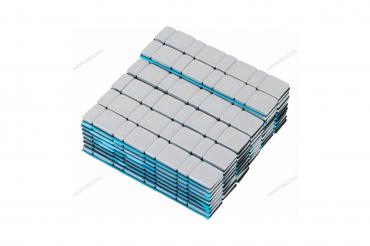 Грузики самоклеящиеся (4х5+4х10 г) Fe закругленные L=12 см, серые, 50 лент Артикул: W510FR2G