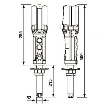 Насос пневматический PumpMaster 2 для масла (1:1) Samoa 351120