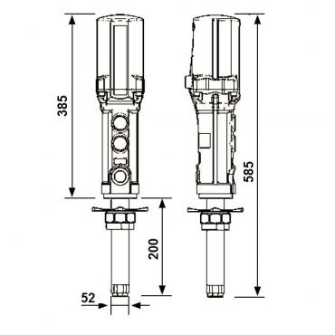 Насос пневматический PumpMaster 4 для масла (3:1) Samoa 340120