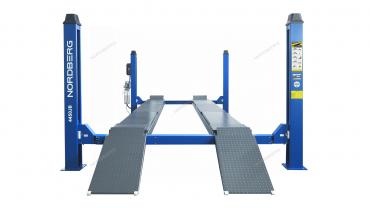 Подъемник четырехстоечный 5 т, c ручной траверсой 3 т N433, для сход-развала, электростопоры Артикул: 4450J_EB(M)