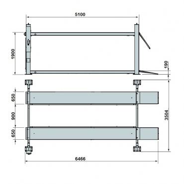 Подъемник четырехстоечный г/п 6500 кг Rotary SM65-51