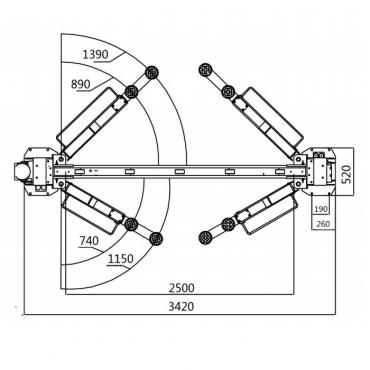 Подъёмник двухстоечный электрогидравлический г/п 4200 кг Everlift EE-62B.42T.M