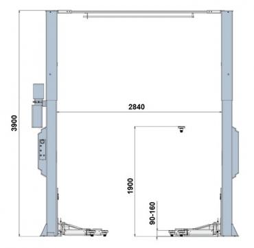 Подъёмник двухстоечный электрогидравлический г/п 4200 кг Everlift EE‐62C.42T.E