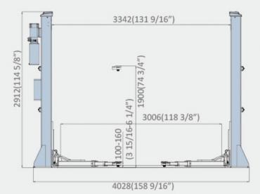 Подъёмник двухстоечный электрогидравлический г/п 5000 кг Everlift EE-6255E