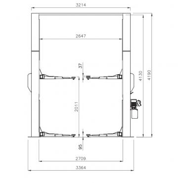 Подъемник двухстоечный г/п 3200 кг  Werther 210I/32B