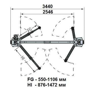 Подъемник двухстоечный г/п 4500 кг  Rotary SPOA40M-5-EH1