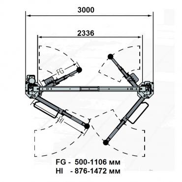 Подъемник двухстоечный г/п 4500 кг  Rotary SPOA40M-5-EH2