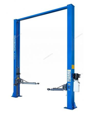 Подъемник двухстоечный 4 т, H=4 м, 220 В, синий NORDBERG N4120H1-4B_3+2_220
