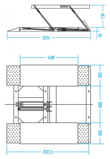 Подъемник N633-2,5_220 ножничный 2,5т, 220в