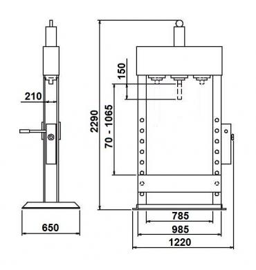 Пресс гидравлический напольный 50 т. Werther PR50/PM (OMA 658B)