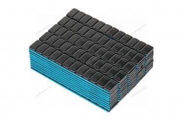 Грузики самоклеящиеся (12х5 г, L=14 см) Fe закругленные черные, 50 лент Артикул: W5FR4B