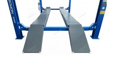 Подъемник четырехстоечный 5 т, c ручной траверсой 3 т N433, для сход-развала, электростопоры Артикул: 4450J_EB(M)