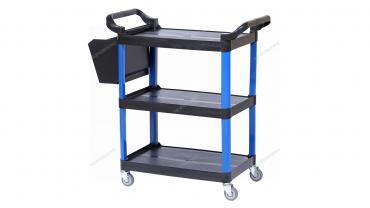 Тележка инструментальная, 3 пластиковые полки, синяя Артикул: T31B