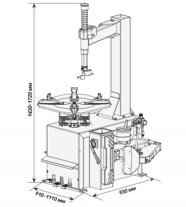 Сивик (Sivik) КС-302А - Полуавтоматический шиномонтажный стенд до 24