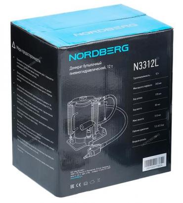 Домкрат бутылочный пневмогидравлический, 12 т Артикул: N3312L