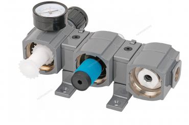 Фильтр воздушный с редуктором, 5 мкм + фильтр тонкой очистки, 0,01 мкм + осушитель 1/2