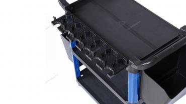 Тележка инструментальная, 3 пластиковые полки, синяя Артикул: T3B