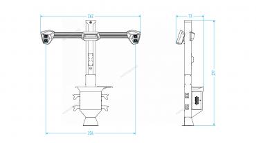 Стенд сход-развал 3D четырехкамерный Артикул: C804 (7015)