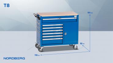 Тележка инструментальная, 7 выдвижных ящиков Артикул: T8