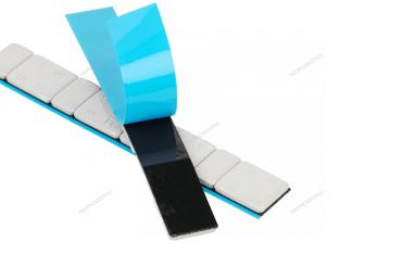 Грузики самоклеящиеся (4х5 г+4х10 г, L=14 см) Fe закругленные серые, 50 лент Артикул: W510FR4G