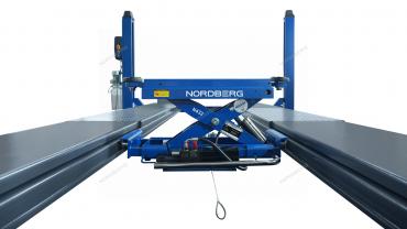Подъемник четырехстоечный 5 т, c ручной траверсой 3 т N433, для сход-развала, электростопоры Артикул: 4450J_EB(M)
