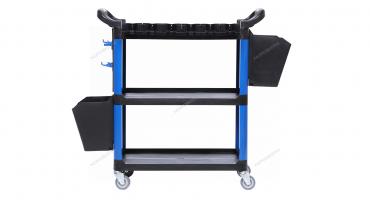 Тележка инструментальная, 3 пластиковые полки, синяя Артикул: T3B