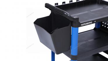 Тележка инструментальная, 3 пластиковые полки, синяя Артикул: T3B